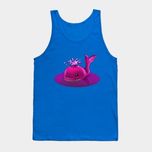 Pink Whale Tank Top